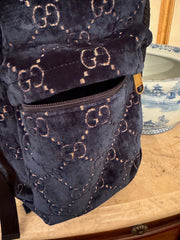 Gucci Navy Velvet Bag