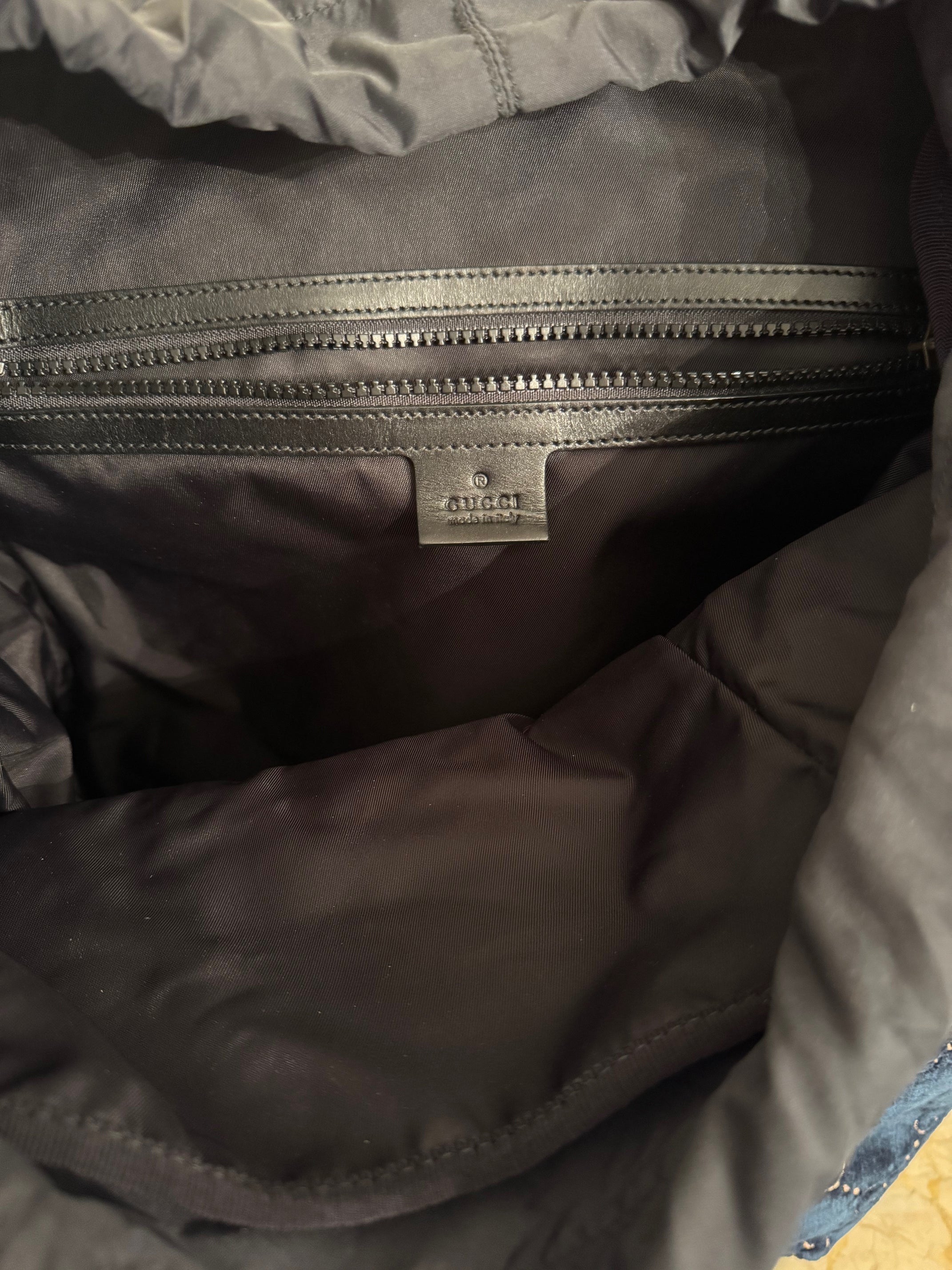 Gucci Navy Velvet Ophidia Bag